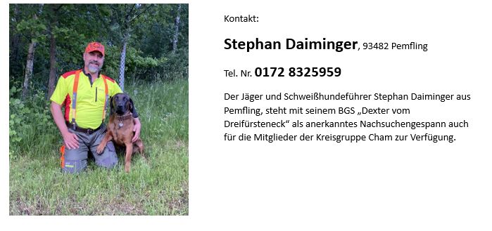 Nachsuchengespann Text Daiminger